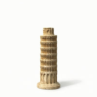 Leaning Spire of Pisa Ornament Travertine Leaning Spire of Pisa Model Rustic Tabletop Ornament for Simplicity Lovers