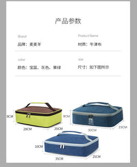 Insulated Lunch Bag with Aluminum Foil, Portable Handbag Style
