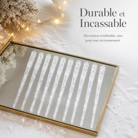 Realistic Icicle Christmas Tree Ornaments and Scene Props