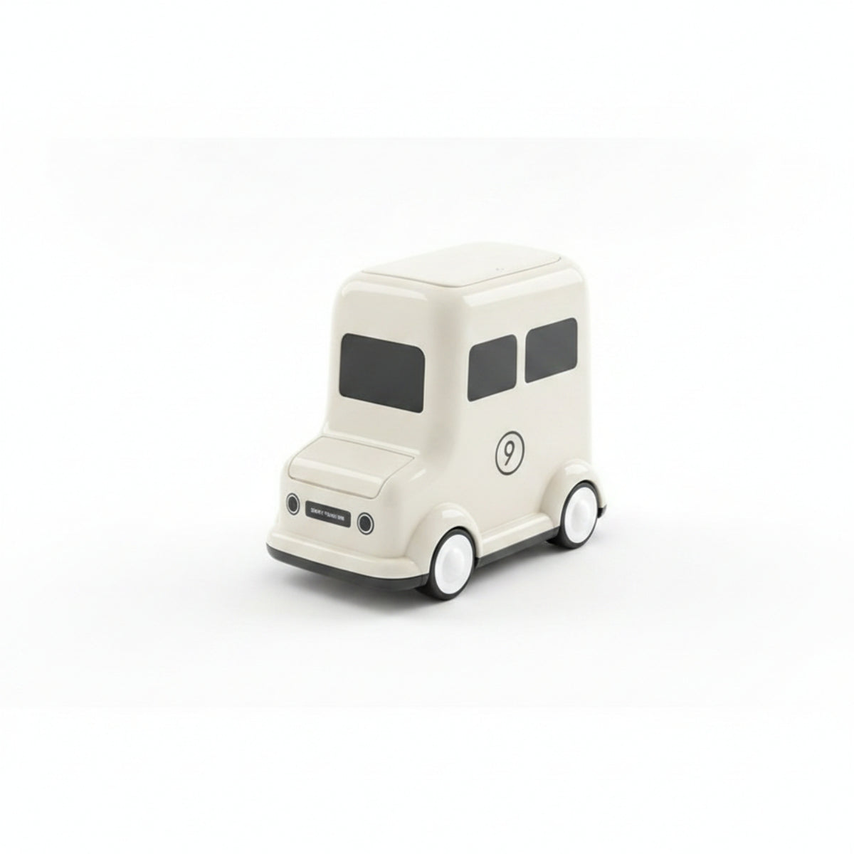 Car-Shaped Trash Bin Printed Numbering Trash Bin with Inner Liner Rounded Body