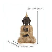 Seated Buddha Statue Zen Resin Buddha Figurine Minimalist for Desks
