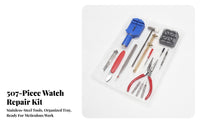 Professional Watch Repair Tool Kit | Organized Storage Tray Metal Construction, Watch Replacement Tool Kit, for Home