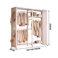 Modular Clothes Rack with Pegboard Heavy Duty Metal Garment Rack with Shelves Sturdy and Sturdy Freestanding Wardrobe System Organizer for Homeowners