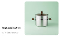 Stainless Steel Deep Frying Cookware Grade Deep Fryer Pot with Basket Multipurpose Small Battered Fryer with Basket for Home Cooks
