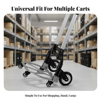 Trolley Wheel Bracket Telescoping Handle Replacement Wheel Bracket Folding Hand Trolley Cart Easy to Use Sturdy Duty Utility