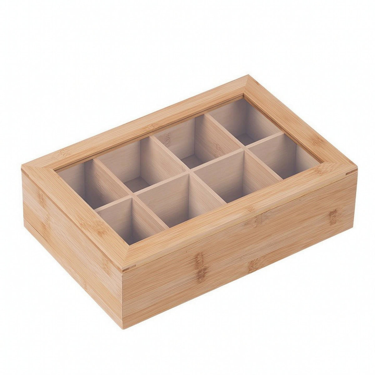 Bamboo Box with Acrylic Lid Transparent Tea Box with Acrylic Lid Wooden