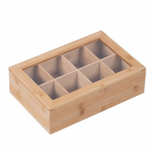 Bamboo Box with Acrylic Lid Transparent Tea Box with Acrylic Lid Wooden