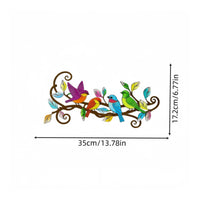 Metal Bird Wall Art Easy to Hang Bird Branch Wall Decor Handmade Look for Patio