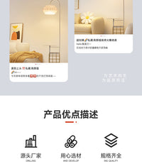 Swirl Lampshade, Japanese Style PP Ceiling Lamp Cover, Creative Line Design, White, D35
