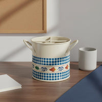 Chopstick Storage Bucket Drainable Divided Utensil Holder Easy to Clean Flatware Ventilated Rack for Kitchen Countertop