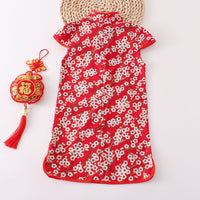 跨境女童旗袍表演服中国风中大童拜年礼服公主连衣裙外贸夏dress