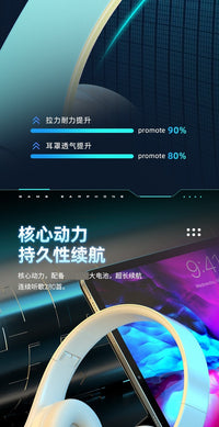 B39重低音网红跨境爆款发光蓝牙耳机超长续航无线头戴式 厂家直销