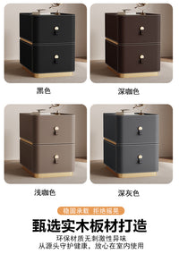 2025新款创意迷你小型全实木床头柜简约现代轻奢卧室超窄30床边柜 整装（无需安装开箱即用） L-18(卡其色）拆包即用