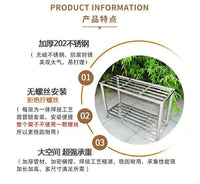 超强承重不锈钢置物架花架子小推车带轮移动鱼缸架底座庭院盆景架 80cm高 承重900斤 万向轮款长60-宽40