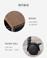 工业风抽屉式收纳小推车中古可移动床头桌下零食储物柜落地置物架 【四层】卡其色