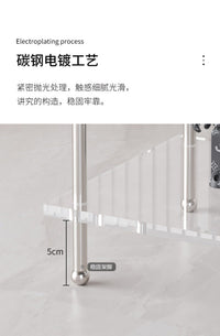 中古风亚克力置物架小推车客厅沙发边几透明床头柜多层收纳展示架
