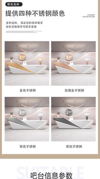 QL简约现代服装店吧台收银台创意高端酒店公司前台接待台美容院柜