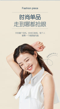 挂脖风扇新款无叶蓝牙音响充电现货可跨境涡轮吹风户外便携电风扇