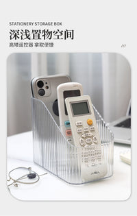 空调电视遥控器收纳盒客厅桌面多功能透明挂墙盒亚克力床头置物架