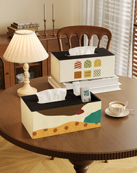 American Dopamine Tissue Box and Remote Control Storage Box, High-end Drawer Tissue Box for Living Room, Luxury Light Luxury Paper Box