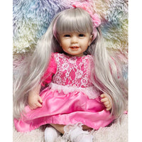 KEIUMI Reborn Smile Vinyl Baby Doll with Four Teeth, 55 cm, Educational Companion Doll for Girls