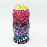 Ten-Layer Russian Style Wooden Matryoshka Doll Set for Children