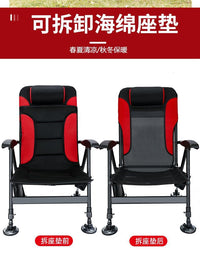 Foldable Reclining Fishing Chair with Armrests, Lightweight, All-Terrain