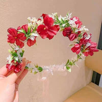 Floral Headband for Women with Mesh Flowers