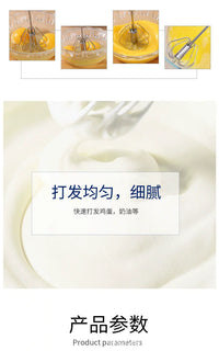 Press-Type Semi-Automatic Rotating Egg Beater Stainless Steel Cream Baking Manual Stirrer Kitchen Tool Wholesale