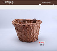 Wicker Bike Basket Front Basket Shopping Basket for Bicycles and Children's Bikes