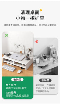 Desktop Organizer Shelf for Monitor and Laptop, 3-Layer, White