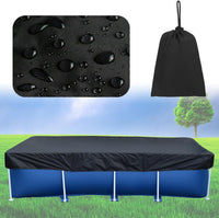 Outdoor Rectangular Swimming Pool Cover, Waterproof, Sunproof, Dustproof, Black, Thickened, Durable