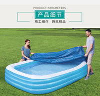 Bestway Square Inflatable Pool Cover, PE Material, Dustproof, 262x175cm or 305x183cm