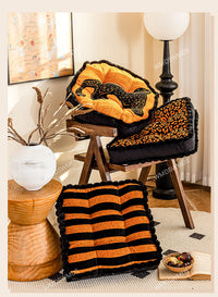 Leopard Print Cushion for Chair, Tatami Mat, Thick Floor Pad
