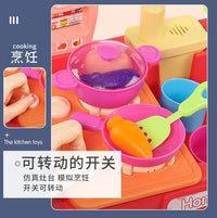 Electric Toy Dishwasher Playset with Apron, Light-Up Feature