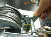 Mini Winch Manual Winch Hand Crank Marine 800 lbs with Webbing KW800 Yacht Winch