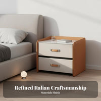 2-Drawer Nightstand Modern Design 2-Drawer Storage Cabinet Long-Lasting And