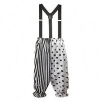 Clown Pants with Elastic Ankles Carnival-Themed Clown Pants Black and White for Entertainers, Cosplayers, Halloween, Stage Performance, Cosplay