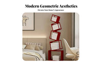 Tilted Cube Stack Space-Saving Bookcase Minimalist Design for Bedroom