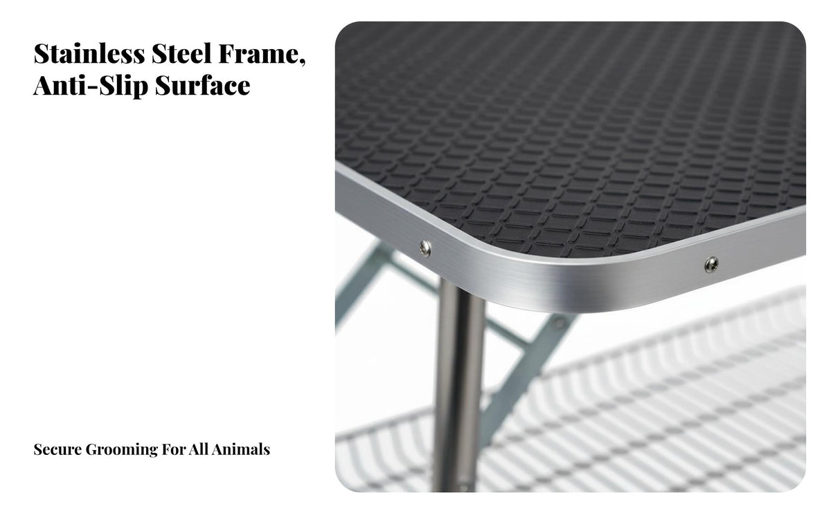 Folding Pet Grooming Table Heavy-Duty Dog Grooming Table Easy to Clean for Professional Groomers, Home Use