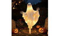 Hanging Ghost with Skeleton Hands Haunted for Porch