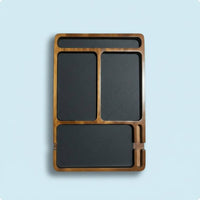 Wooden Valet Tray Phone Slot Desktop Storage Tray Smooth Surface for Office