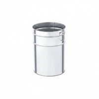 Galvanized Trash Can Insert Polished Finish Metal Trash Can Liner Rust Resistant