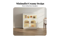 Multifunctional Partition Cabinet Featuring Modern Kitchen Island Cabinet Extendable Bar Table Closed Storage Open Shelves Suitable for Adults Apartment Dwellers Small Areas