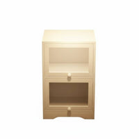 Clear Bedside Trolley Transparent Design Side Table Modern aesthetic for Dorm Room