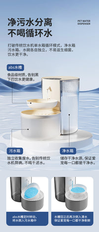 倾倒式恒温猫咪饮水机宠物水碗自动饮水器狗狗猫用喂水器喝水器