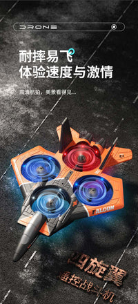 Remote Control Stunt Fighter Jet Drone Toy with Spray Function