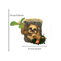 Tree Stump Planter Resin Succulent Pot Cute for Courtyard Decoration