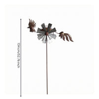 Rustic Chicken Rotor Stake Double-Sided Chicken Yard Stake Tall