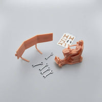 Miniature Racing Simulator Model Seated Driver Cockpit Racing Model Screen Panel Car Culture Display Piece Orange-Brown